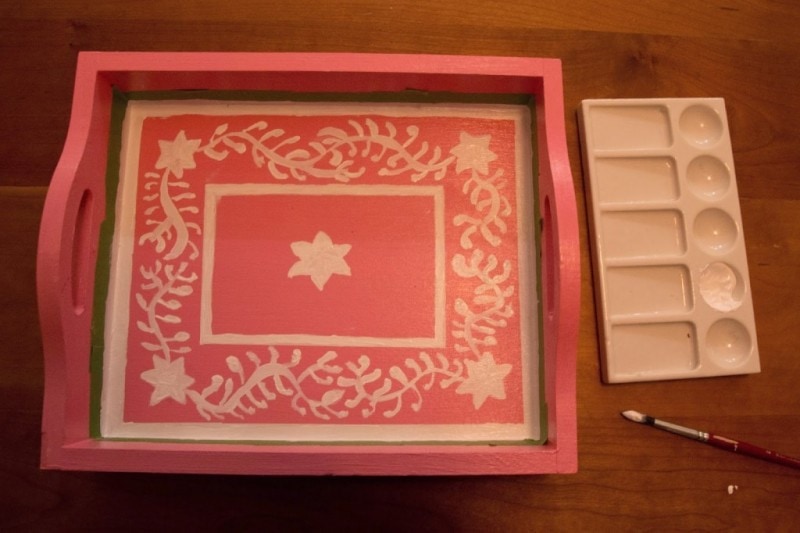 DIY Faux Inlay Tray | how to make a diy bone inlay tray