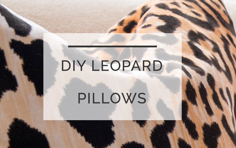 diy leopard pillow