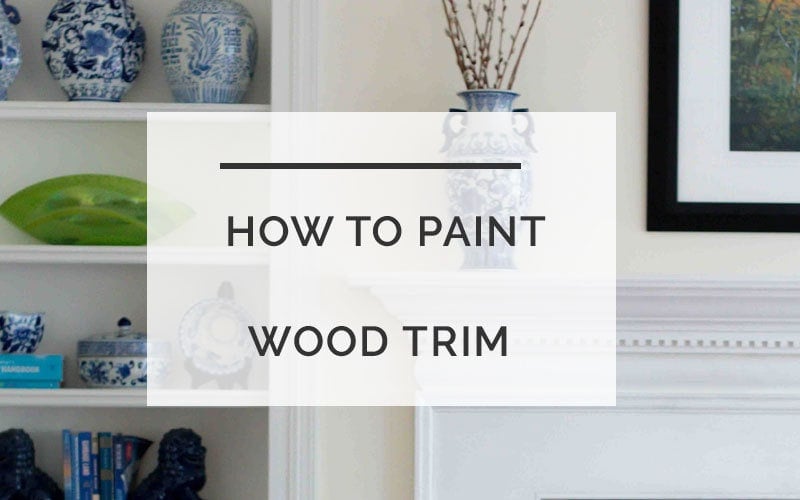 How to paint wood trim white - Painting Wood Trim Without Sanding by popular home decor blogger DIY Decor Mom