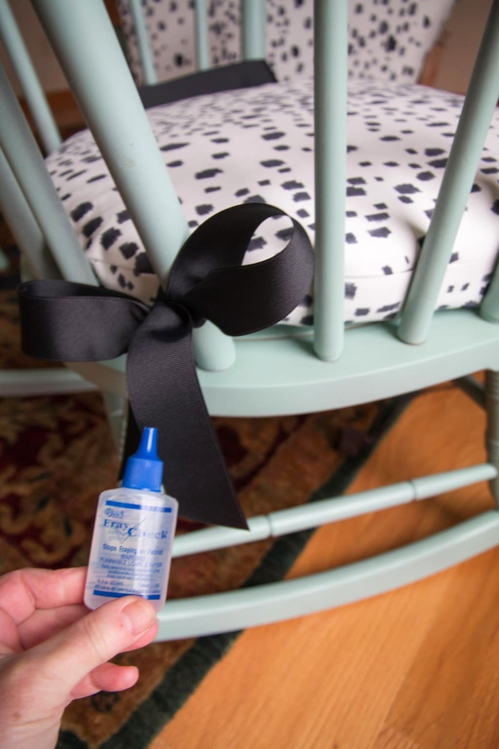 DIY Upholstered Rocking Chair by home decor blogger DIY Decor Mom