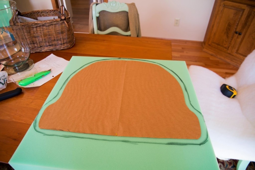 making upholstered rocking chair cushion | DIY Decor Mom