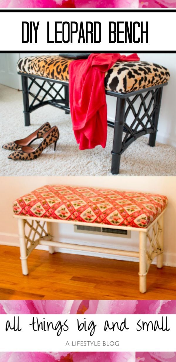 DIY Leopard Chinoiserie Bench 