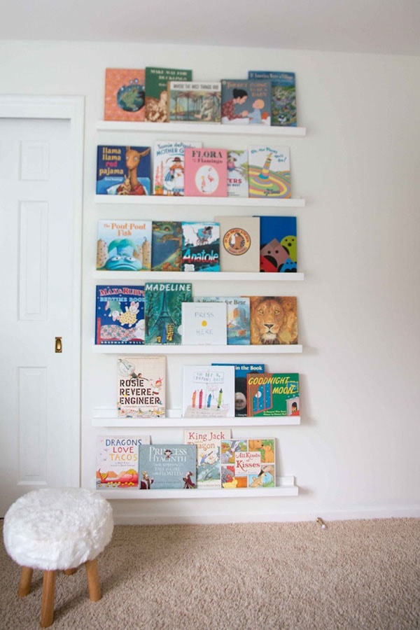 home organization tips for kids from DIY Decor Mom- love this bookcase! - Home Organization Tips for REAL Moms by popular home decor blogger DIY Decor Mom