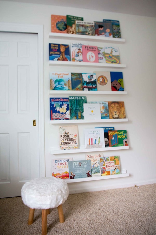 DIY Book Ledge in Nursery 6