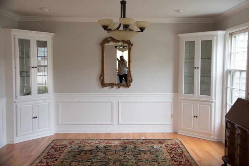 The Dining Room Before and After DIY Paneling & Paint 