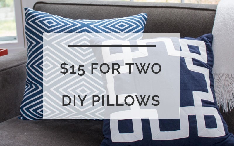 DIY Blue Geometric Pillows