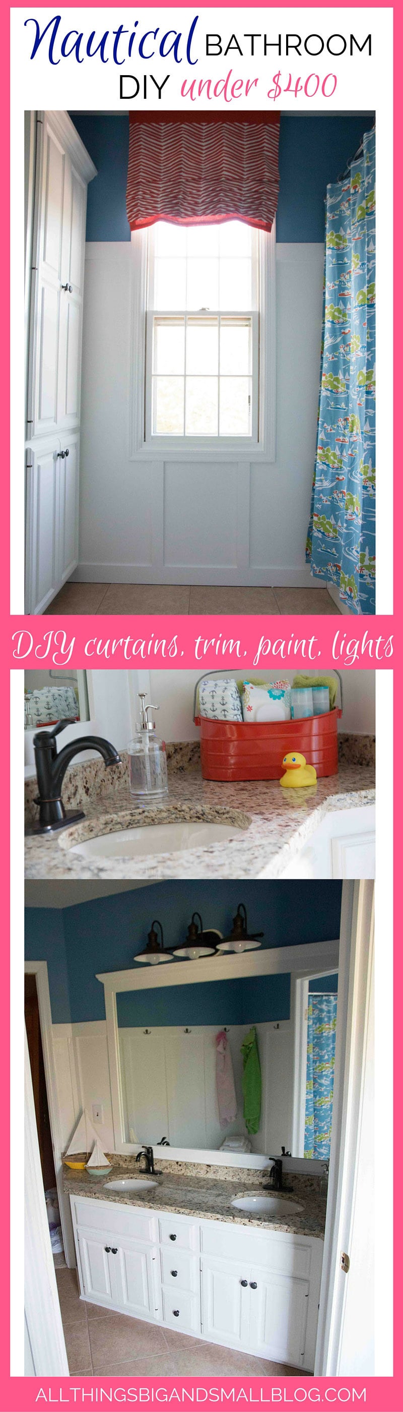 DIY Board and Batten- how to DIY budget friendly board and batten that will make your house look amazing! More DIY tutorials at All Things Big and Small Blog!