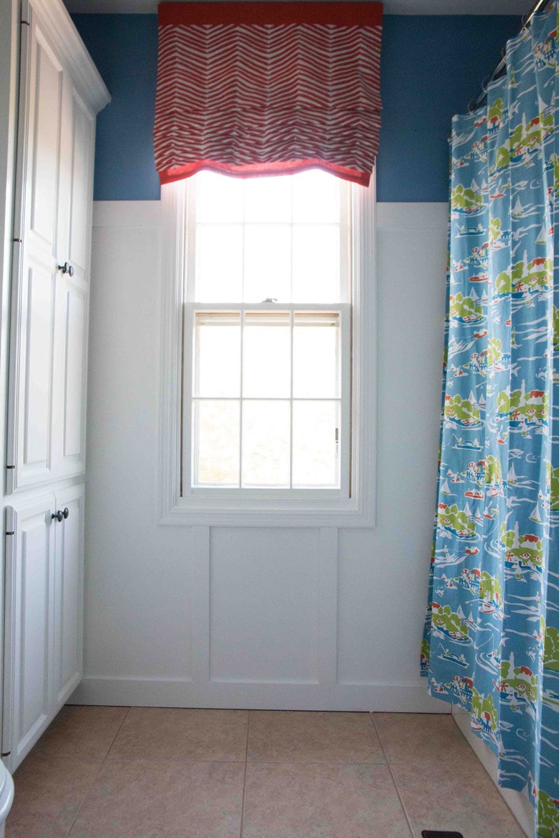 And for Roman shades, since it would look weird if you hung them wide, hang them as close to the ceiling as you can. See how my shade is literally an inch ...