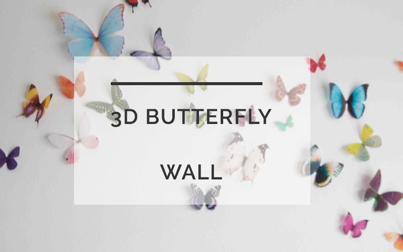 How to Add a 3-D butterfly wall in a nursery-- READ and REPIN for more budget-friendly decor and DIYs for nursery and home all at ALL THINGS BIG AND SMALL BLOG!