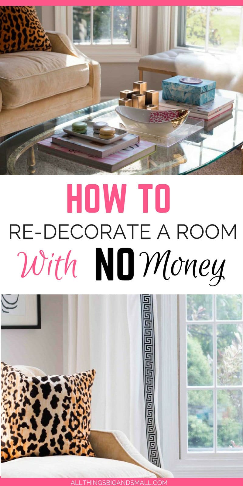 How to Decorate a Room with No Money -- Room Design and Layout tips ALL THINGS BIG AND SMALL - Room Design Layout: How to Fix a Room Without Spending Money by popular home decor blogger DIY Decor Mom