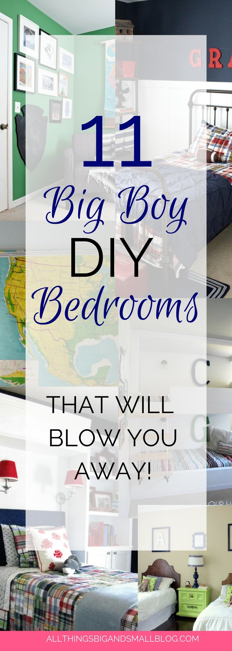 Boy Rooms | Big Boy Rooms | Amazing DIY Boy Rooms | DIY Big Boy Rooms | Blogger's Best Big Boy Rooms | Roundup by All Things Big and Small Blog