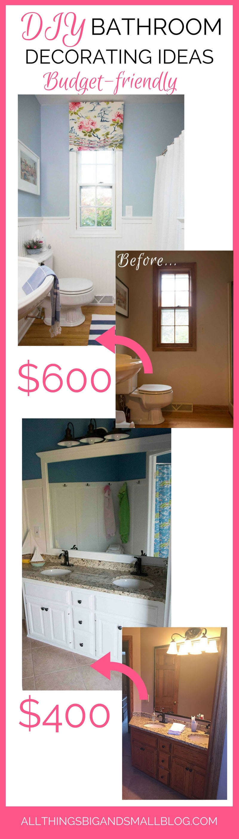 bathroom decorating ideas budget friendly bathroom makeover before and after