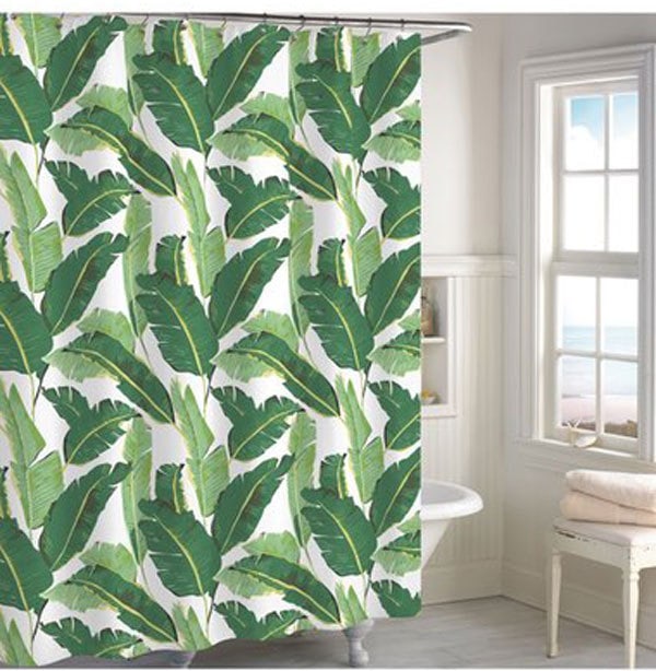 palm beach shower curtain | best shower curtains | decorate bathroom | ALL THINGS BIG AND SMALL - 20 Best Shower Curtains to Decorate Your Bathroom by popular home decor blogger DIY Decor Mom