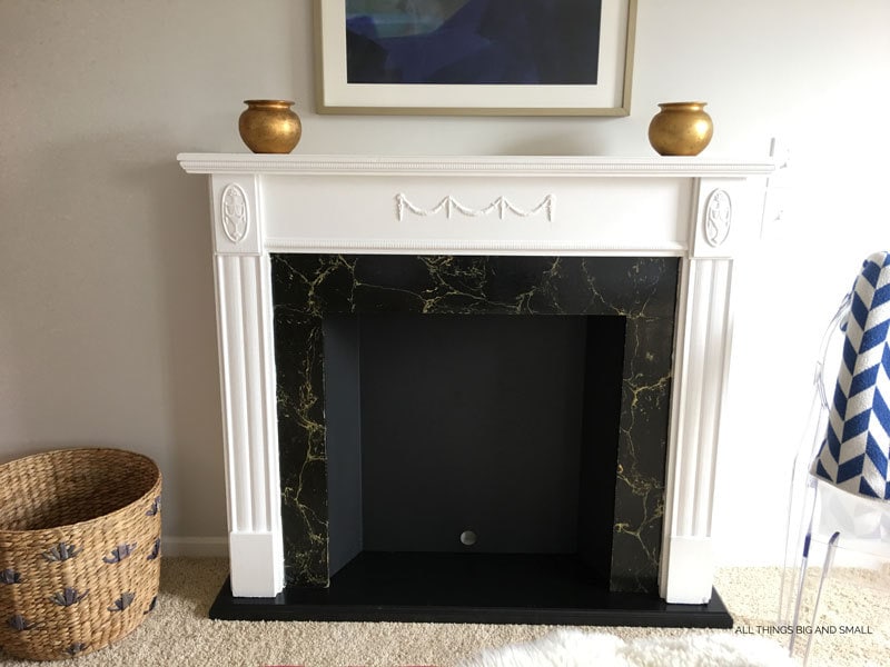 DIY Faux Fireplace | DIY Mantel | ALL THINGS BIG AND SMALL