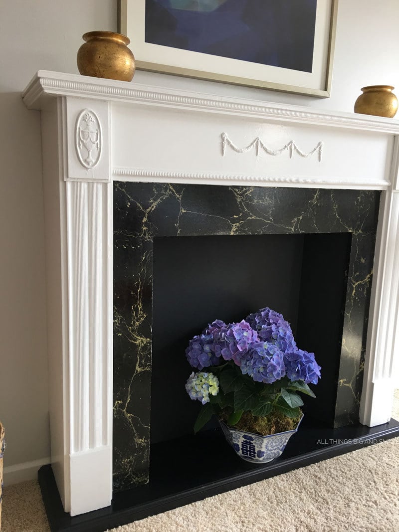 DIY Faux Fireplace How to Refinish a Vintage Mantel DIY