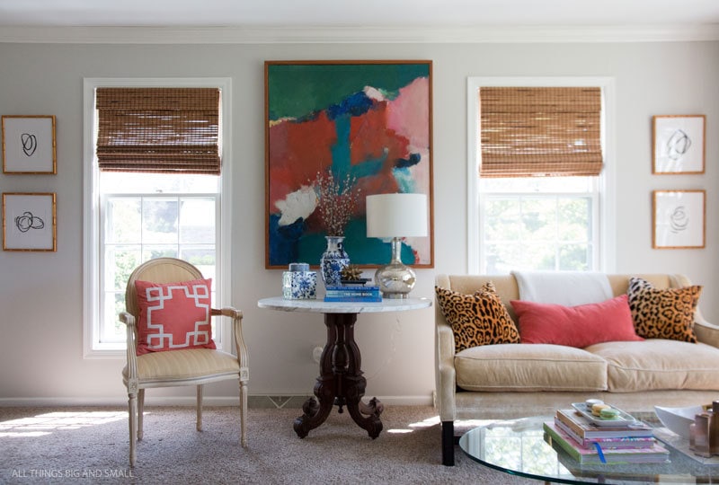 Easy Black and White Abstract Art--such an easy DIY project! ALL THINGS BIG AND SMALL