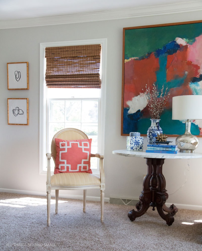 Easy DIY Black and White Art that looks professional! ALL THINGS BIG AND SMALL - Room Design Layout: How to Fix a Room Without Spending Money by popular home decor blogger DIY Decor Mom
