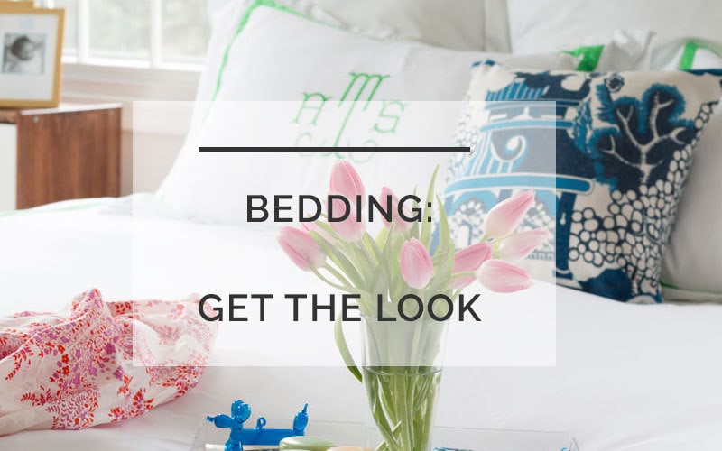 monogrammed bedding