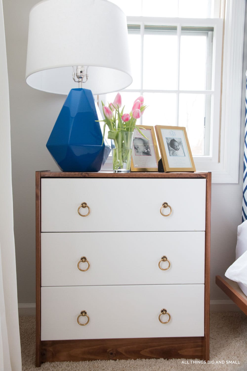 5 minute fix for bedside table lamps that are too far from your bed! ALL THINGS BIG AND SMALL