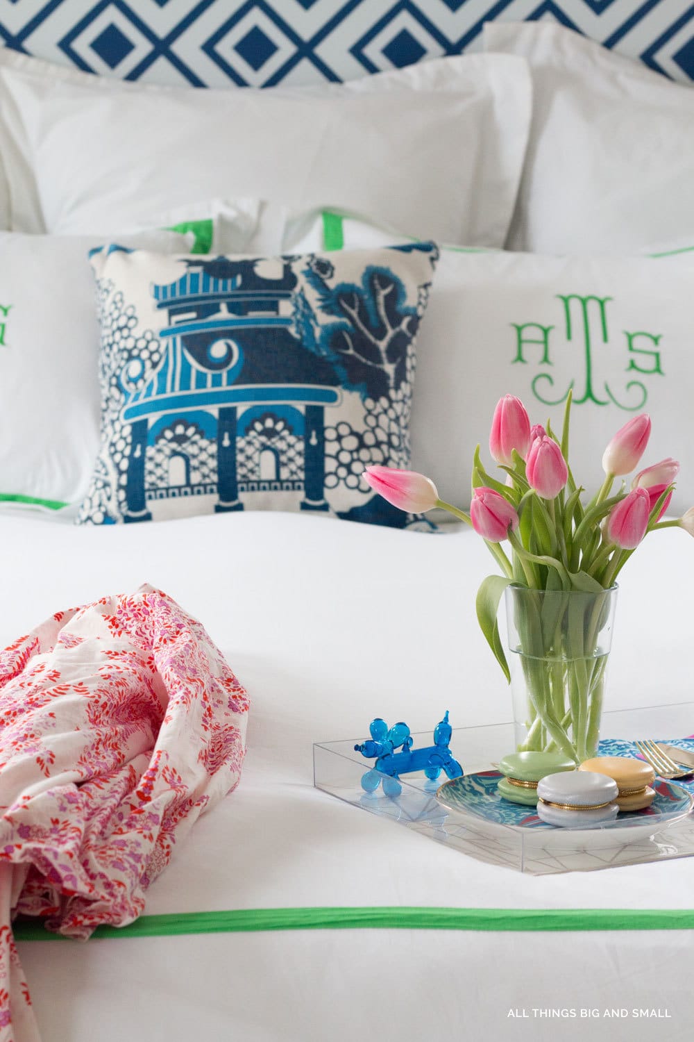 The Best Sources for monogrammed bedding and duvet covers from ALL THINGS BIG AND SMALL