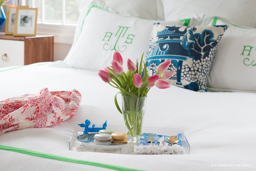 Best sources for monogrammed bedding and duvet covers from ALL THINGS BIG AND SMALL