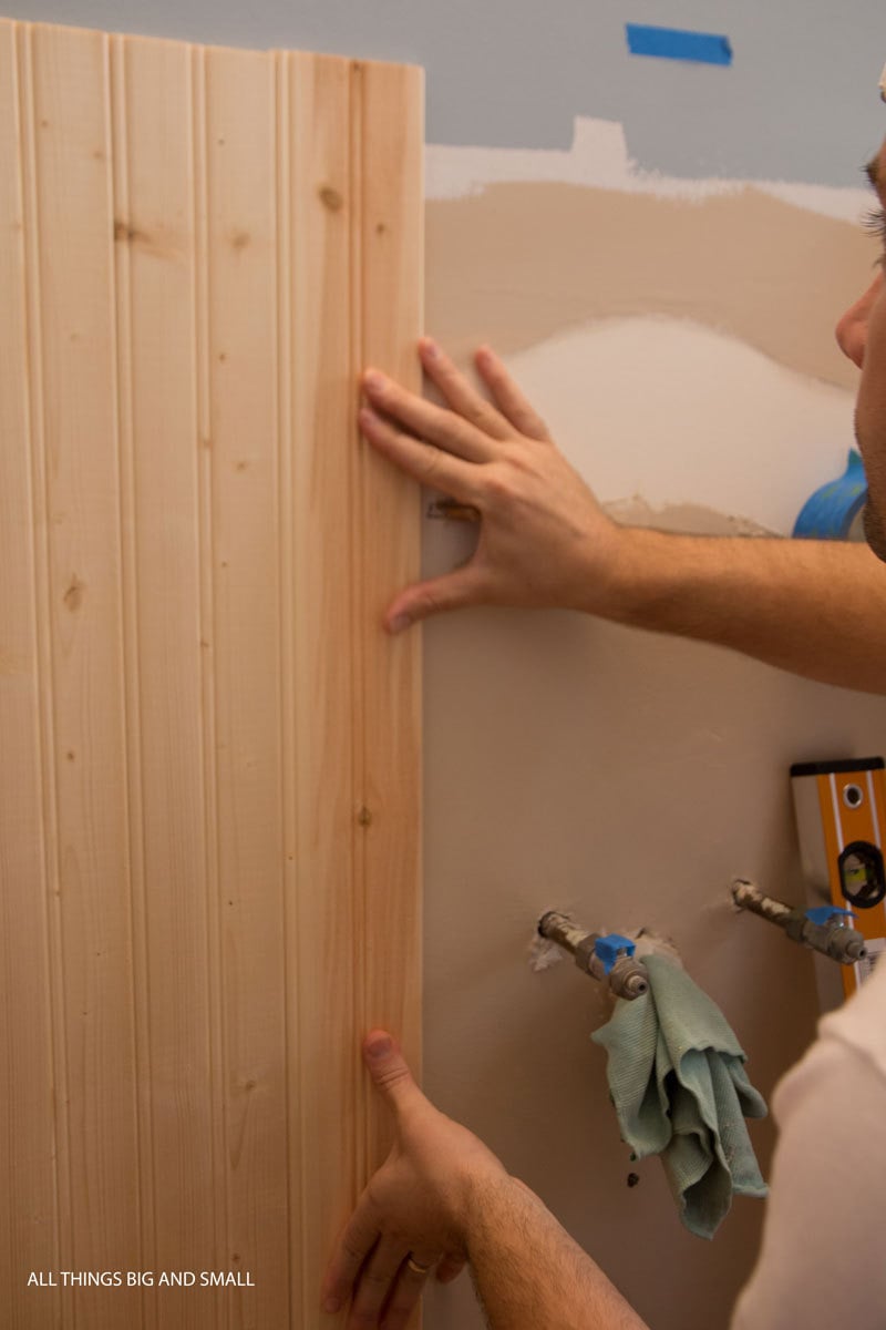 how to install beadboard on bathroom walls 