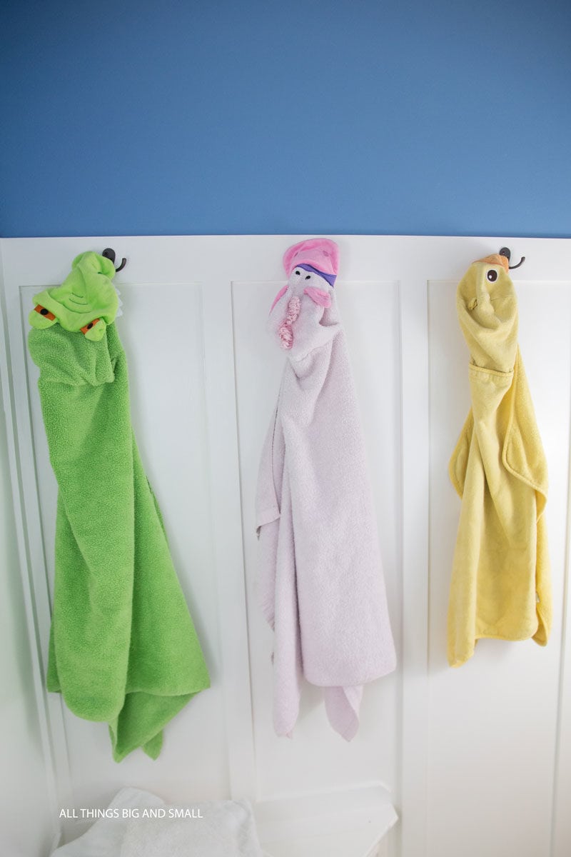 Love this! Cute kids towels and home organization tips from decor and mom blogger DIY Decor Mom! - Home Organization Tips for REAL Moms by popular home decor blogger DIY Decor Mom