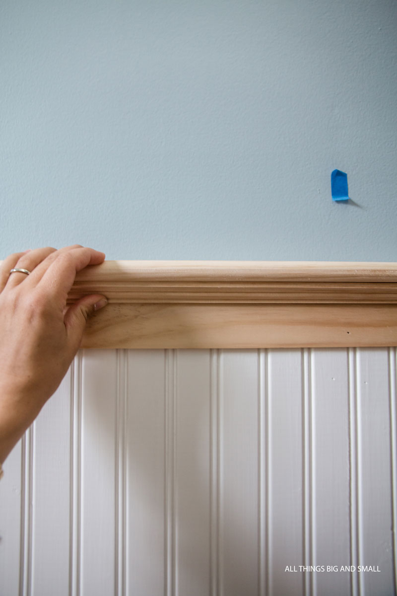 beadboard bathroom walls trim with end cap