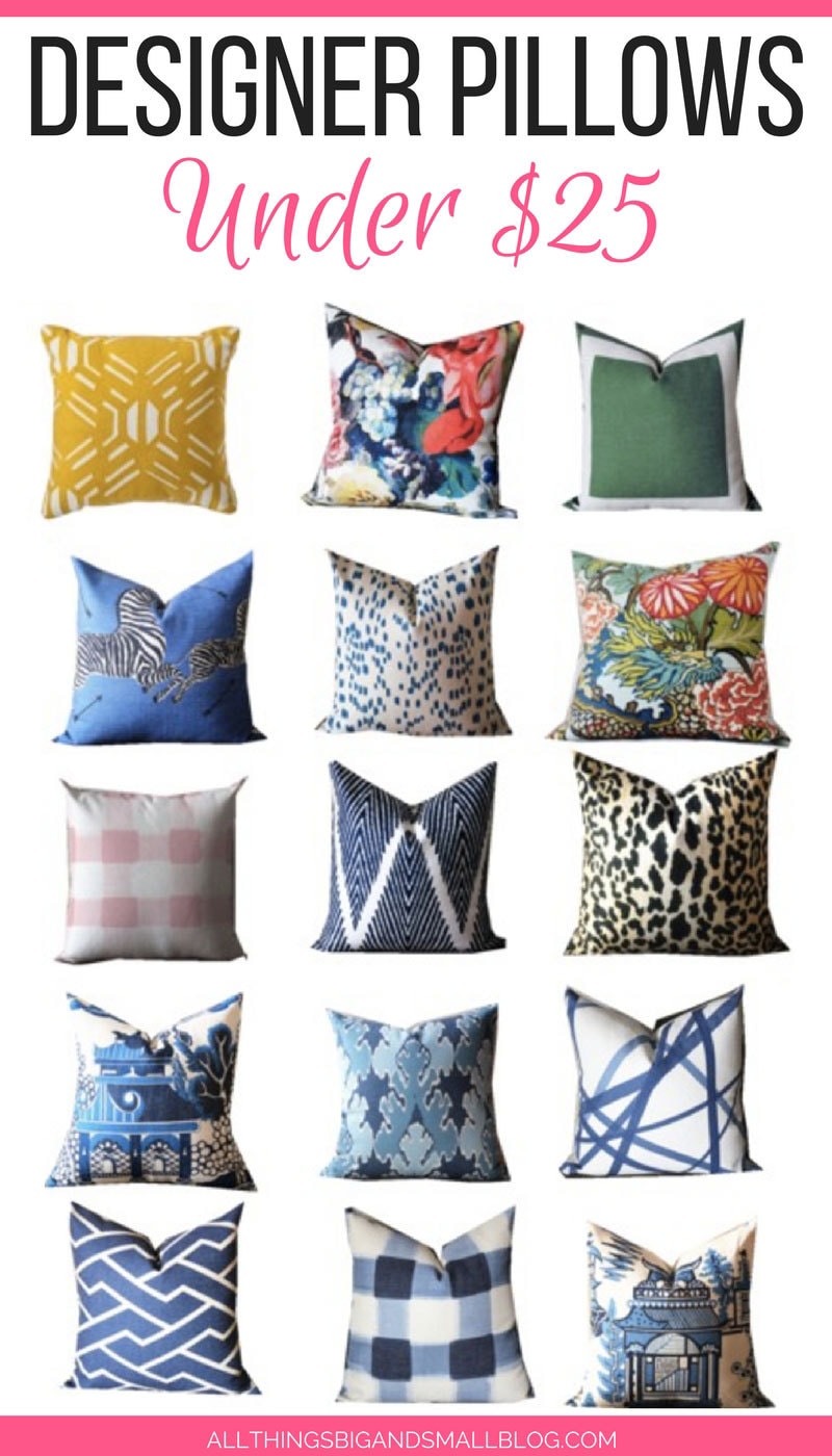 Affordable Throw Pillows for under $25! | Best Sources for Affordable Designer Pillows- ALL THINGS BIG AND SMALL