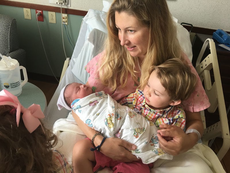 big brother meeting new baby--tips to help older siblings cope with new baby