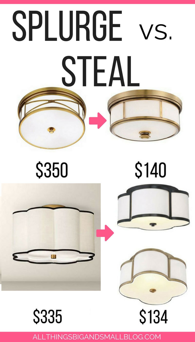 SAVE THIS! Expensive brass ceiling light look for less!