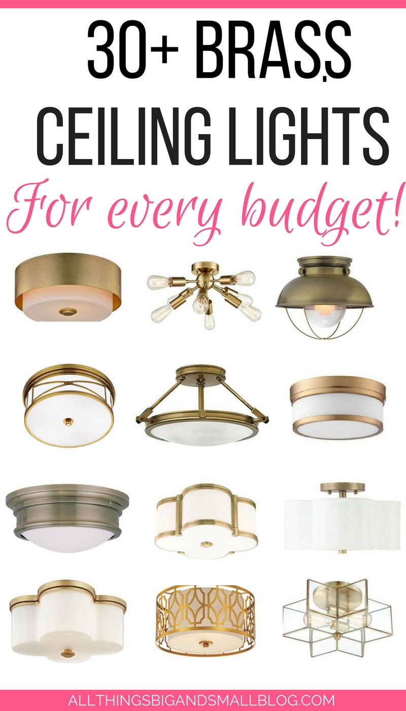 SAVE THIS! The best brass ceiling light at every budget!