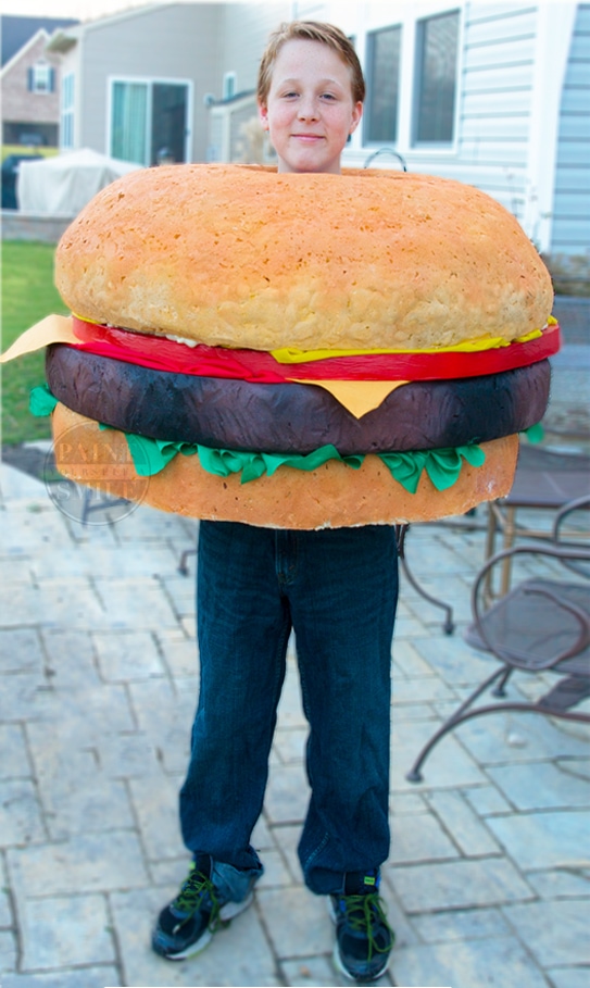 DIY Kids Costumes- DIY Hamburger Costume