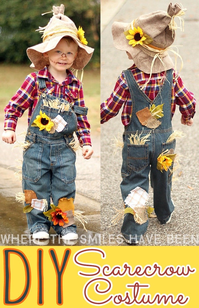 DIY Kids Halloweeen Costumes-- Easy Scarecrow Costume