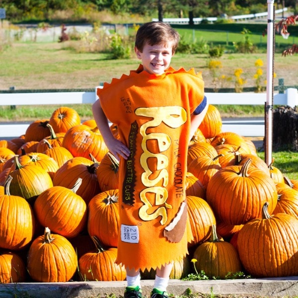 DIY Kids Costumes- Reeses Peanut Butter Cup