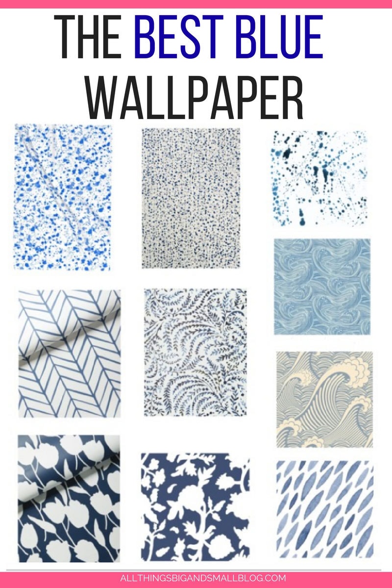 LOVE this blue wallpaper!