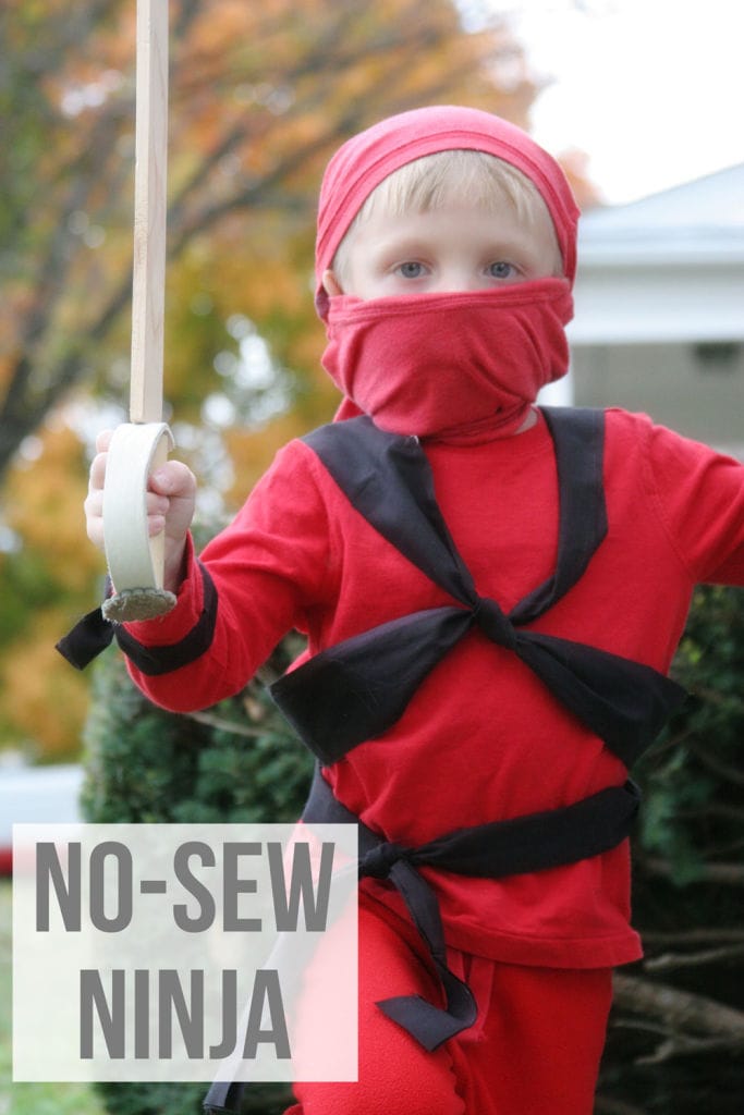 DIY Kids Costumes- No Sew Ninja