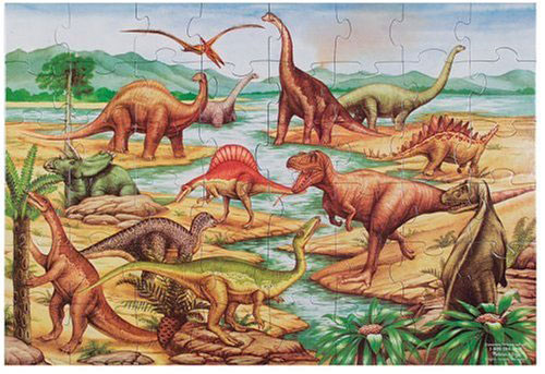 love this dinosaur floor puzzle-- great dinosaur toy and gift ideas for dinosaur lovers