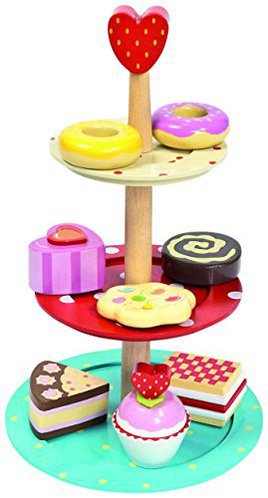 love this wooden play food cake stand - Wooden Play Food by popular style blog DIY Decor Mom