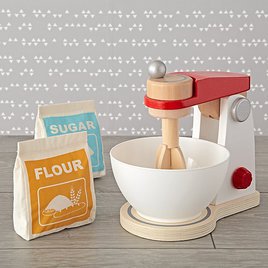 such a cute wooden play food mixer - Wooden Play Food by popular style blog DIY Decor Mom