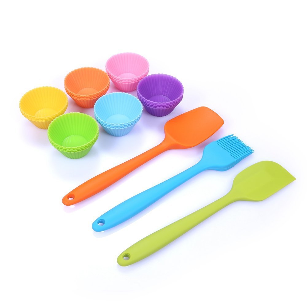 kids kitchen utensils- these mini scrapers are perfect for toddlers - Kids Cooking Utensils: The Best Tools for Getting Kids Helping in the Kitchen by popular mom blogger DIY Decor Mom