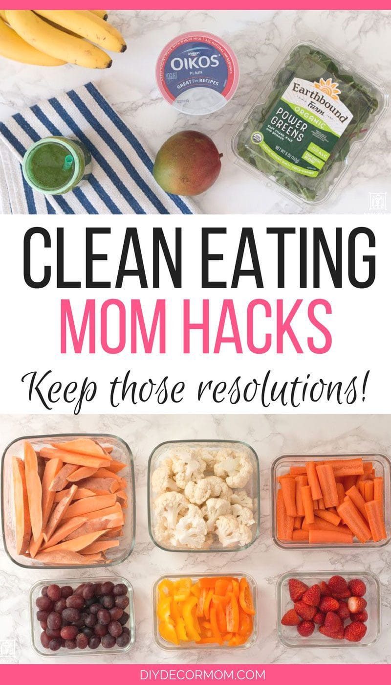 LOVE these easy mom hacks for clean eating! SAVING! @meijer #MeijerResolution #getresolutionready #ad - Mom Hacks for Clean Eating: New Years Resolutions by popular mom blogger DIY Decor Mom