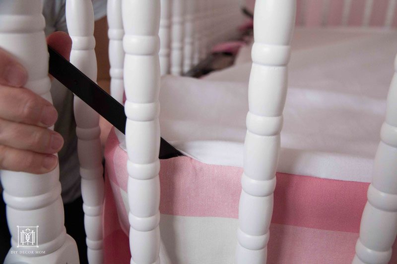Jenny Lind crib with crib skirt
