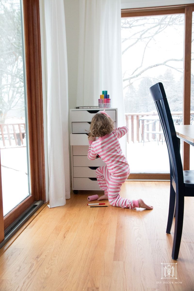 kids art storage hacks--how to organize your kids arts and crafts supplies by DIY Decor Mom