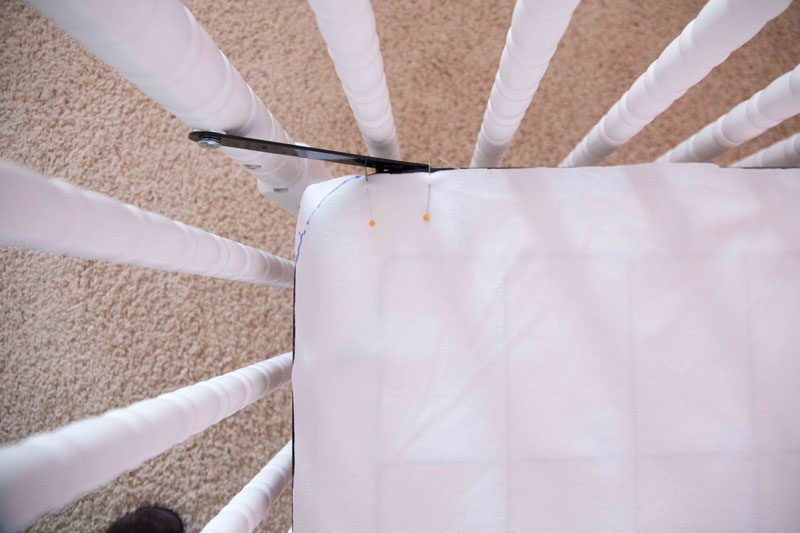 lay flat crib skirt | diy crib skirt instructions by DIY Decor Mom, the popular home decor blogger