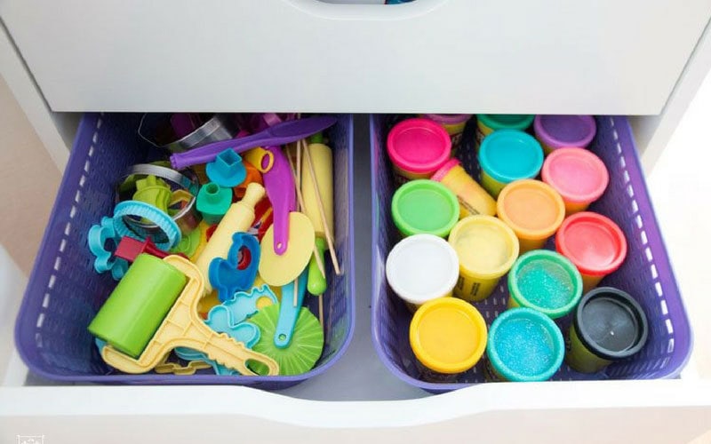 how to store kids art supplies-- kids art supply storage for real homes