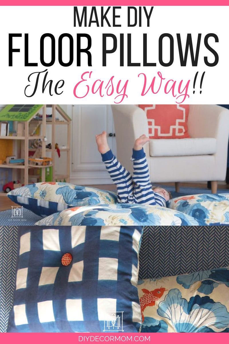 DIY Floor Pillow Instructions | Giant Floor Pillows with kids by DIY Decor Mom