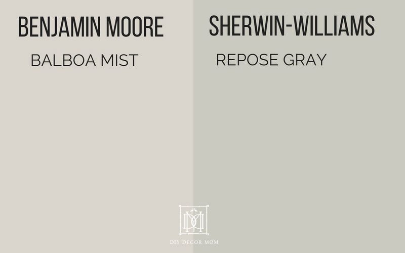 best gray paint colors- balboa mist vs. repose gray