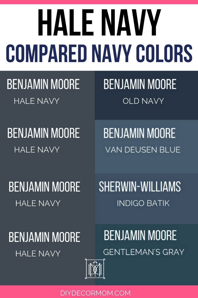 benjamin moore hale navy paint color compared to popular navy blue paint