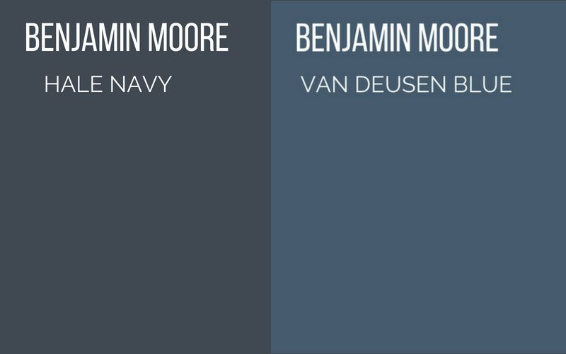 hale navy vs van deusen blue benjamin moore paint colors